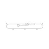 Thomas Sabo Charm Club Damen Fusskette Weisse Steine Silber - AK0024-051-14-L27V